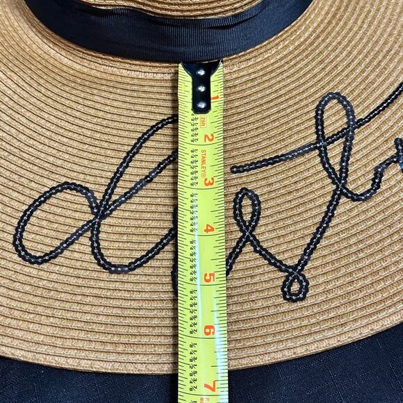 Extra Large Brim Beach Sun Hat "Do Not Disturb" - Picture 2 of 11